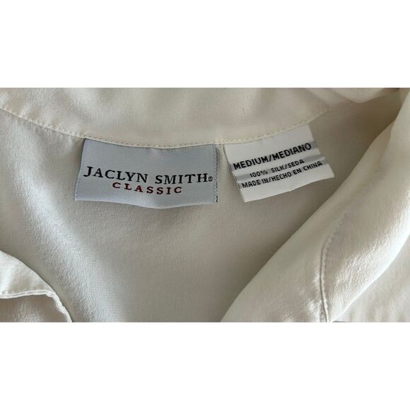 Jaclyn Smith Classic White Silk Sleeveless Blouse – Women’s M - Picture 2 of 3